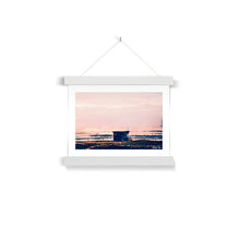 Load image into Gallery viewer, Lifeguard Hut Sunset - Crooklets Fine Art Print with Hanger