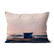 Load image into Gallery viewer, Lifeguard Hut Sunset - Crooklets Cushion
