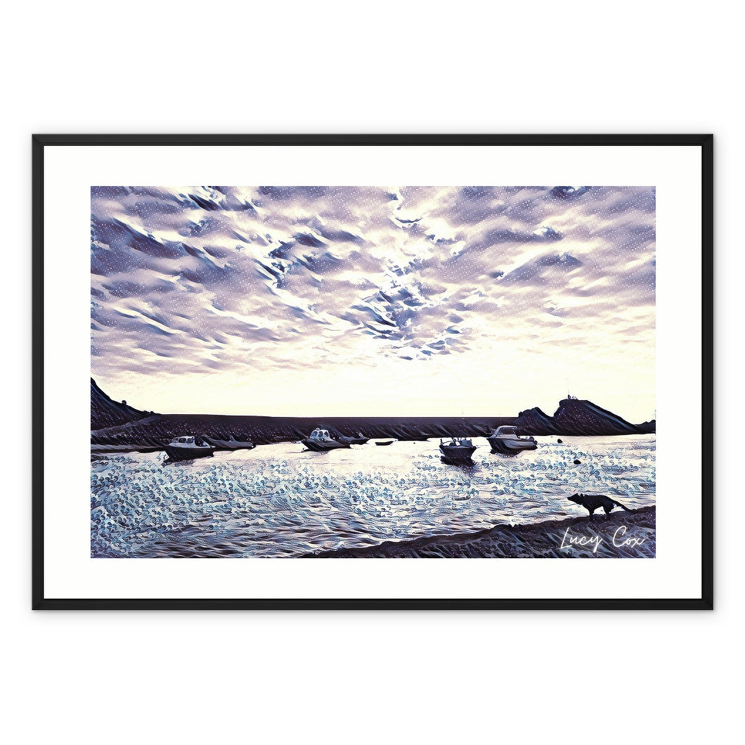 Evening Lock Gates - Bude Framed Canvas