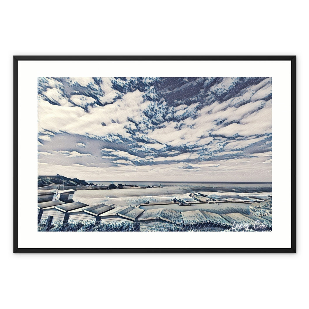 Sea Pool Views - Bude Framed Canvas