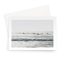 Load image into Gallery viewer, Black Rock Surfers - B&amp;W Collection Greeting Card
