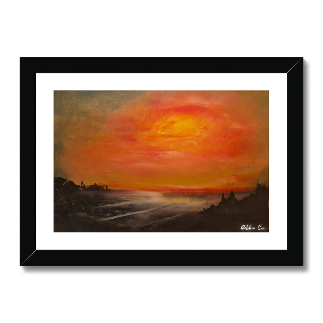 Orange Shadows Framed Print