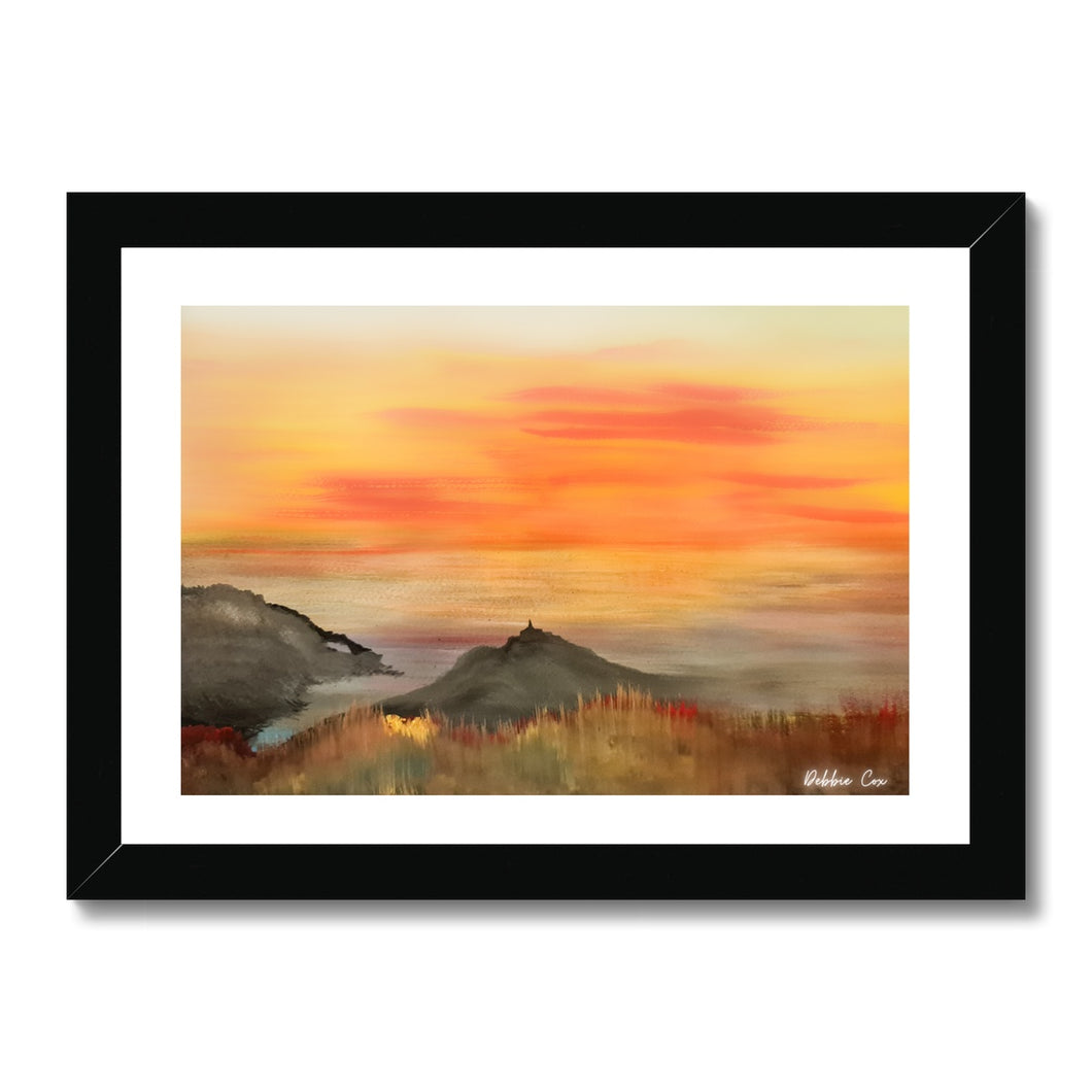 Sunset over Mount Framed Print