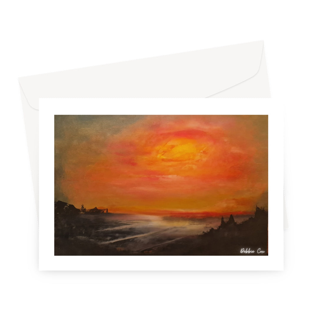 Orange Shadows Greeting Card