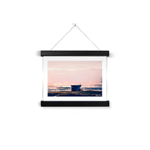 Load image into Gallery viewer, Lifeguard Hut Sunset - Crooklets Fine Art Print with Hanger
