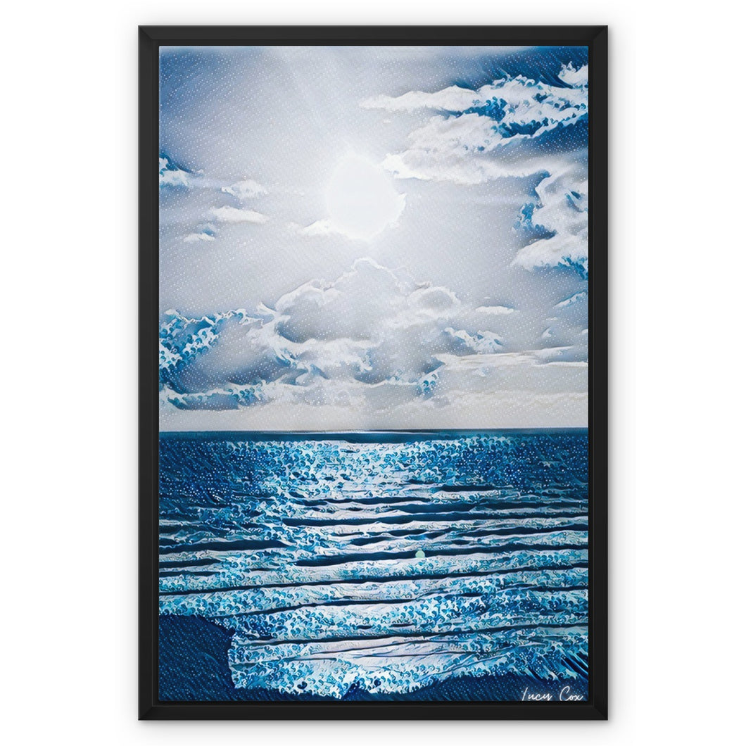 Feeling Blue  Framed Canvas