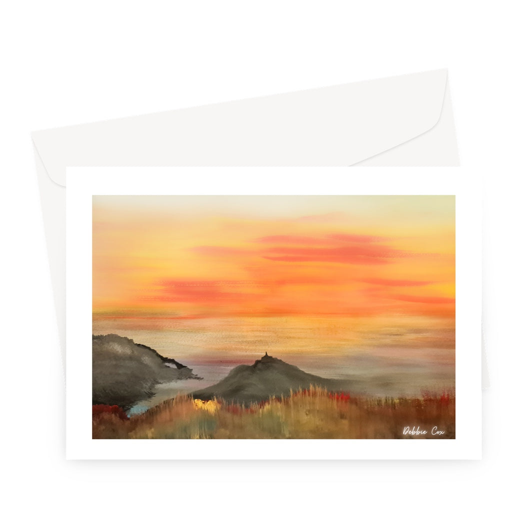 Sunset over Mount Greeting Card