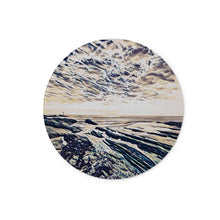 Load image into Gallery viewer, Tides out Sundown - Crooklets Glass Chopping Board
