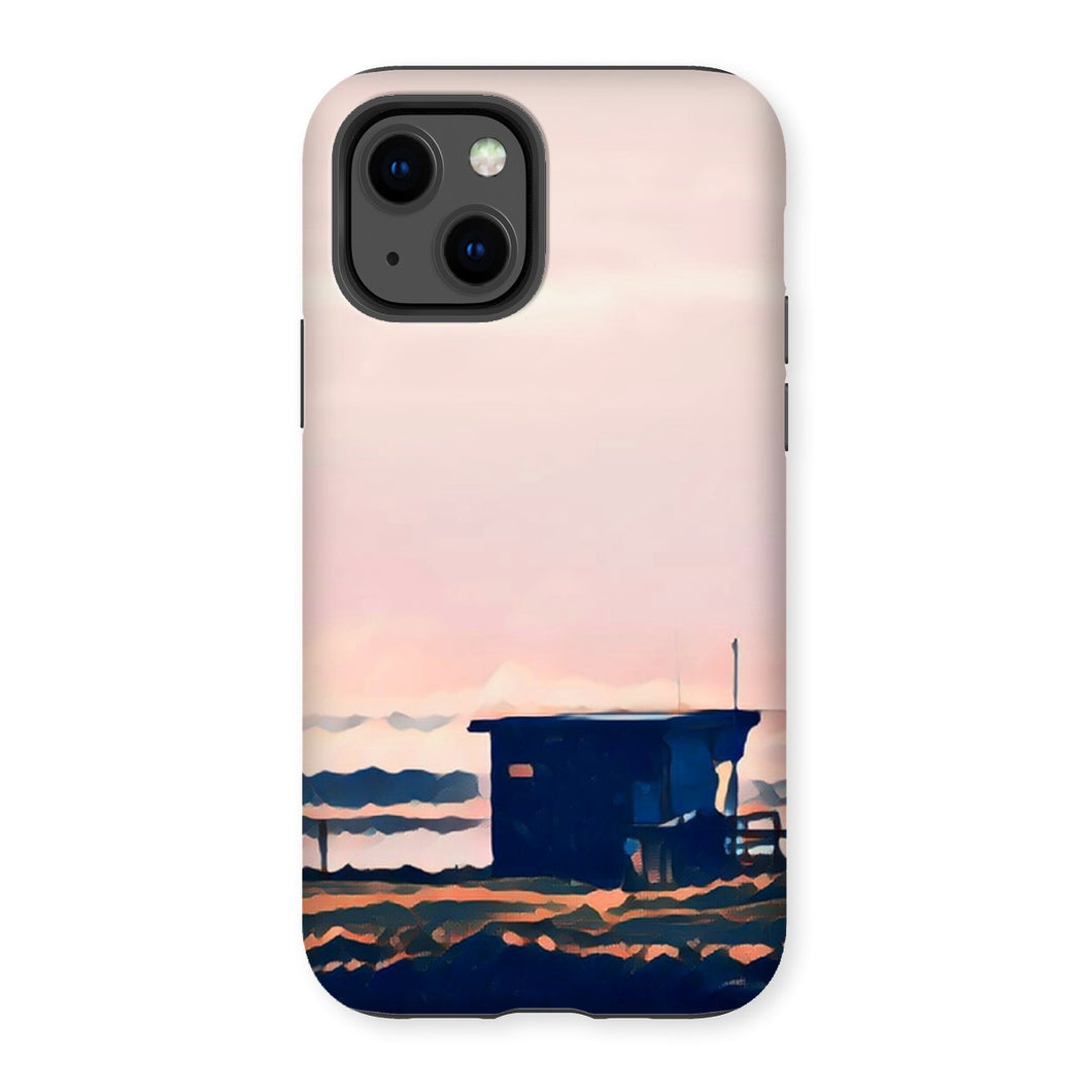 Lifeguard Hut Sunset - Crooklets Tough Phone Case