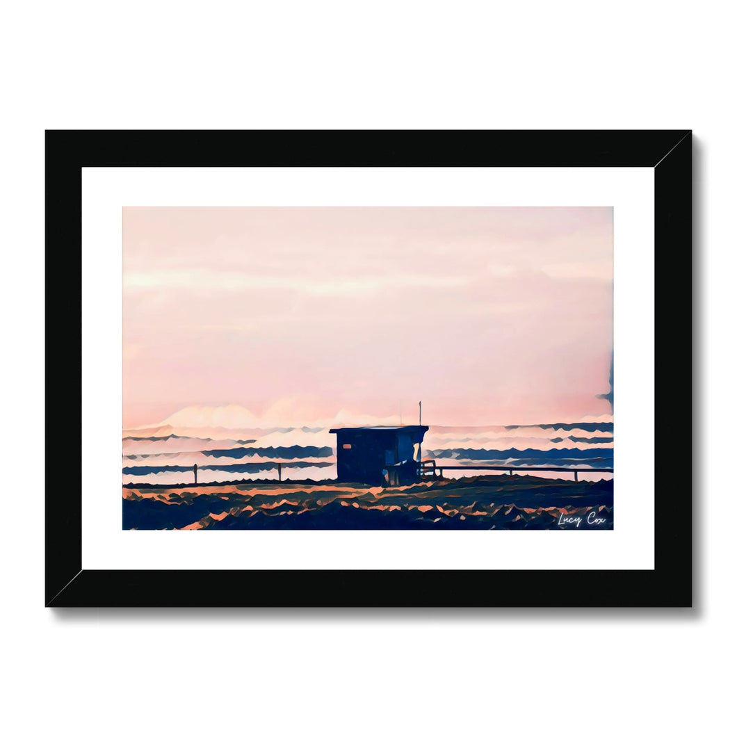 Lifeguard Hut Sunset - Crooklets Framed Print