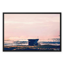 Load image into Gallery viewer, Lifeguard Hut Sunset - Crooklets Framed Canvas
